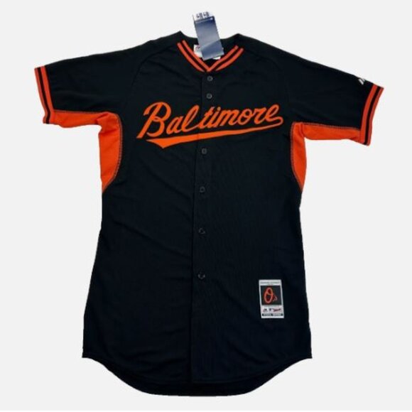 Majestic Made in USA MLB Baltimore Orioles Baseball Jersey Men's Size 40 Black